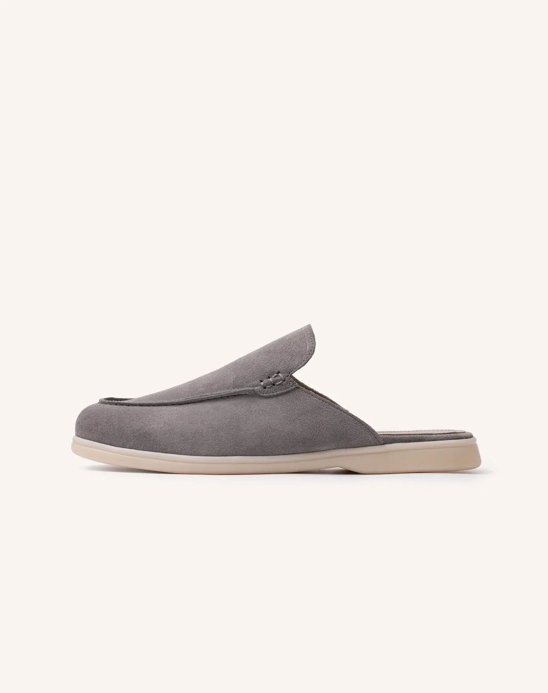Men Suede Backless Loafer Slippers Casual Mule Shoes
